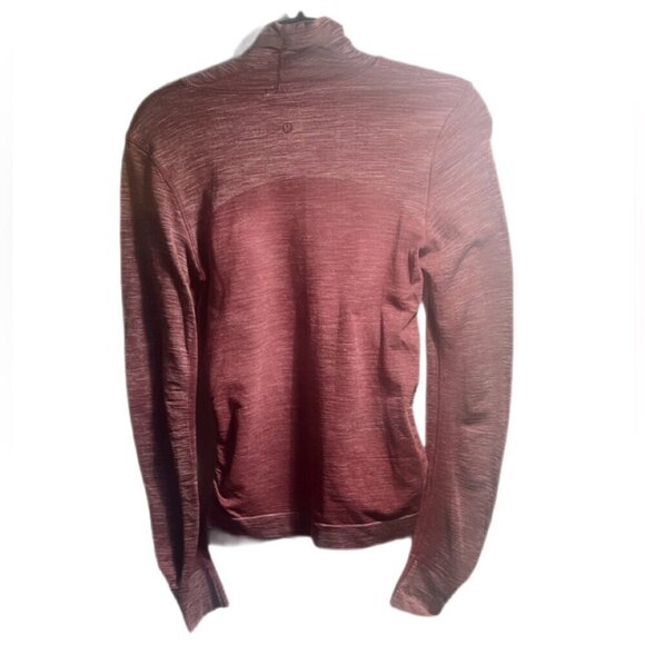 Lululemon Woolly Wonder long Sleeves Lightweight Turtleneck Dark Adobe / White 6 - Picture 3 of 4